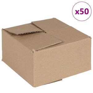 Cutie Pliabilă Cu Depozitare 50 Pcs Maro 15 X 15 X 8 Cm Carton