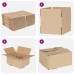Cutie Pliabilă Cu Depozitare 50 Pcs Maro 20 X 15 X 10 Cm Carton