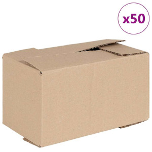 Cutie Pliabilă Cu Depozitare 50 Pcs Maro 24 X 13 X 13 Cm Carton