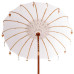 Parasol Balinez 260 Crem 180-190 Cm Bumbac Și Lemn Masiv