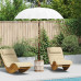 Parasol Balinez 260 Crem 180-190 Cm Bumbac Și Lemn Masiv