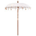 Parasol Balinez 260 Crem 180-190 Cm Bumbac Și Lemn Masiv