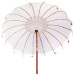 Parasol Balinez 260 Crem 210-220 Cm Bumbac Și Lemn Masiv
