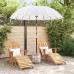 Parasol Balinez 260 Crem 210-220 Cm Bumbac Și Lemn Masiv