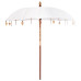 Parasol Balinez 260 Crem 210-220 Cm Bumbac Și Lemn Masiv