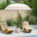 Parasol Balinez 260 2 Pcs Crem 210-220 Cm Bumbac Și Lemn Masiv