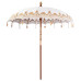 Parasol Balinez 260 2 Pcs Crem 210-220 Cm Bumbac Și Lemn Masiv