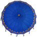 Parasol Balinez 260 Albastru 180-190 Cm Bumbac Și Lemn Masiv