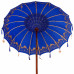 Parasol Balinez 260 Albastru 180-190 Cm Bumbac Și Lemn Masiv