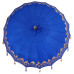 Parasol Balinez 260 Albastru 210-220 Cm Bumbac Și Lemn Masiv