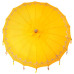 Parasol Balinez 260 Galben 180-190 Cm Bumbac Și Lemn Masiv
