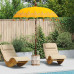 Parasol Balinez 260 Galben 180-190 Cm Bumbac Și Lemn Masiv