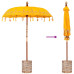 Parasol Balinez 260 Galben 180-190 Cm Bumbac Și Lemn Masiv