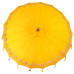 Parasol Balinez 260 Galben 210-220 Cm Bumbac Și Lemn Masiv