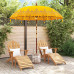 Parasol Balinez 260 Galben 210-220 Cm Bumbac Și Lemn Masiv