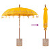 Parasol Balinez 260 Galben 210-220 Cm Bumbac Și Lemn Masiv