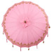 Parasol Balinez 260 Roz 180-190 Cm Bumbac Și Lemn Masiv