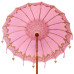 Parasol Balinez 260 Roz 180-190 Cm Bumbac Și Lemn Masiv