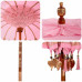 Parasol Balinez 260 Roz 180-190 Cm Bumbac Și Lemn Masiv
