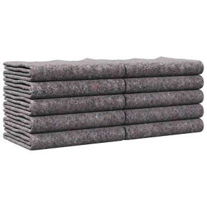 Pături De Mutare 10 Pcs Gri 150 X 200 Cm Țesătură