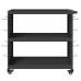 Cărucior Pentru Unelte Cu Raft Cu Roata Negru 75 X 35 X 73 Cm
