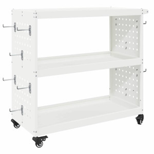 Cărucior Pentru Unelte Alb 75 X 35 X 73 Cm Oțel Laminat La Rece