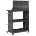Cărucior Pentru Unelte Cu Raft Cu Roata Negru 65 X 35 X 111 Cm