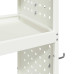 Cărucior Pentru Unelte Cu Raft Cu Roata Alb 65 X 35 X 111 Cm