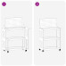 Cărucior Pentru Unelte Cu Raft Cu Roata Alb 65 X 35 X 111 Cm