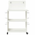 Cărucior Pentru Unelte Cu Raft Cu Roata Alb 65 X 35 X 111 Cm