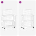 Cărucior Pentru Unelte Cu Raft Cu Roata Alb 65 X 35 X 111 Cm