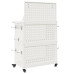 Cărucior Pentru Unelte Cu Raft Cu Roata Alb 65 X 35 X 111 Cm