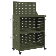 Cărucior Pentru Unelte Cu Raft Olivengrønn 65 X 35 X 111 Cm