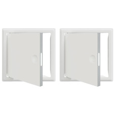 Panou De Acces 2 Pcs Alb 20 X 20 Cm Oțel