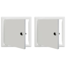 Panou De Acces 2 Pcs Alb 20 X 20 Cm Oțel