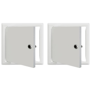 Panou De Acces 2 Pcs Alb 20 X 20 Cm Oțel