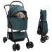 Carucior Pentru Pisici Pliante Ajustabil Verde 81 X 47 X 99 Cm