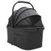 Carucior Pentru Pisici Pliante Ajustabil Negru 78 X 54 X 101 Cm
