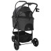 Carucior Pentru Pisici Pliante Ajustabil Negru 78 X 54 X 101 Cm