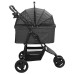 Carucior Pentru Pisici Pliante Ajustabil Negru 78 X 54 X 101 Cm
