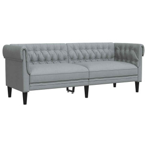 Canapea Chesterfield Altele Gri Deschis 201.5 X 74.5 X 74.5 Cm