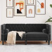 Canapea Chesterfield Altele Negru 174 X 74.5 X 70.5 Cm Catifea