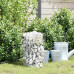Coloană Gabion Argintiu 25 X 25 X 50 Cm Oţel Inoxidabil