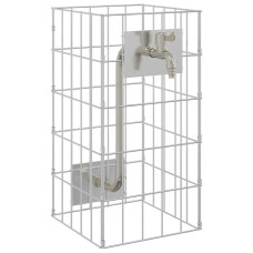 Coloană Gabion Argintiu 25 X 25 X 50 Cm Oţel Inoxidabil