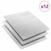 Placă Mozaic Cu Oglindă 12 Pcs Argintiu 30 X 30 Cm Sticlă