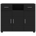Bufet Cu Sertar Cu Ușă Negru 88.5 X 30.5 X 73 Cm Lemn Compozit