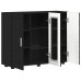 Bufet Cu Raft Cu Ușă Negru 55.5 X 29 X 100 Cm Lemn Compozit