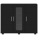 Bufet Cu Raft Cu Ușă Negru 55.5 X 29 X 100 Cm Lemn Compozit