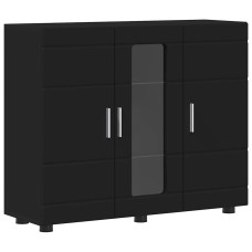 Bufet Cu Raft Cu Ușă Negru 55.5 X 29 X 100 Cm Lemn Compozit