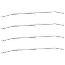 Potrivit Pentru Suport Tarpaulin Plat 4 Pcs Argintiu 100-145 Cm